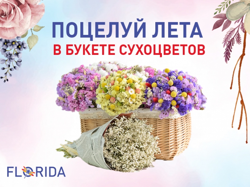 Поцілунок літа в букеті сухоцвітів Поцілунок літа в букеті сухоцвітів